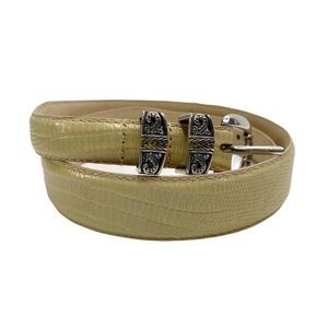 Arden Leather Company Italian Lizard Embossed Belt